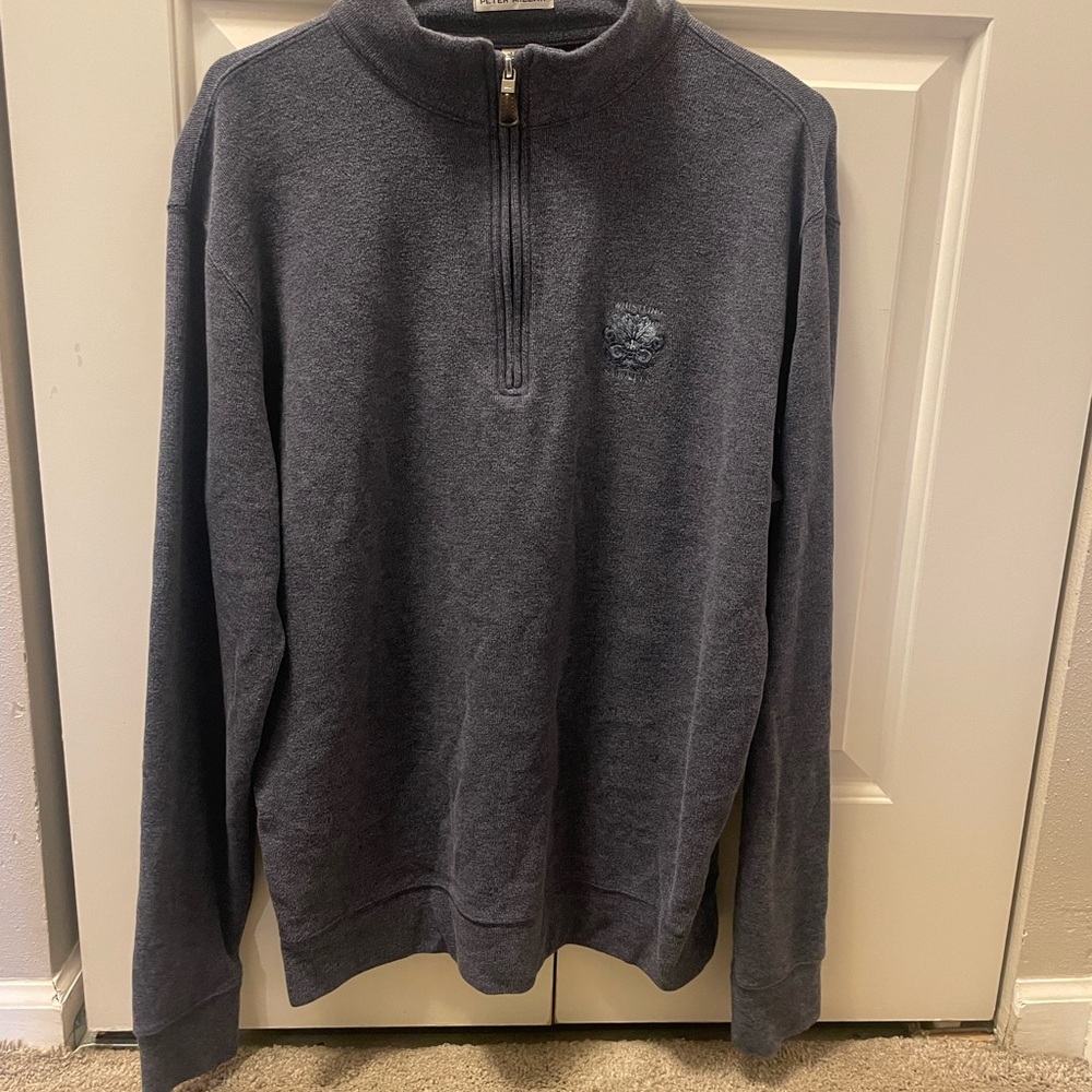 Peter Millar Charcoal Quarter-Zip Pullover whistling straits